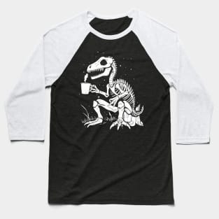 Funny Skeleton Dinosaur Costume Goth Men Women Halloween Baseball T-Shirt